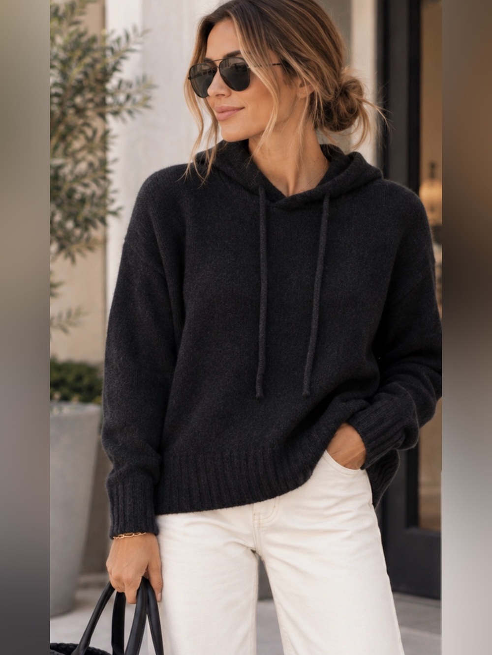 THE GROUP BY BABATON Luxe Cashmere Hoodie in dark gray size XXS